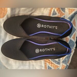 Rothy's The Flat Ballet Black Solid Textile Comfort Shoes Women’s US 8 EU 38.5